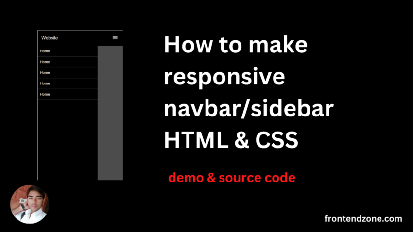 how to make a responsive sidebar and navbar with #html and #css