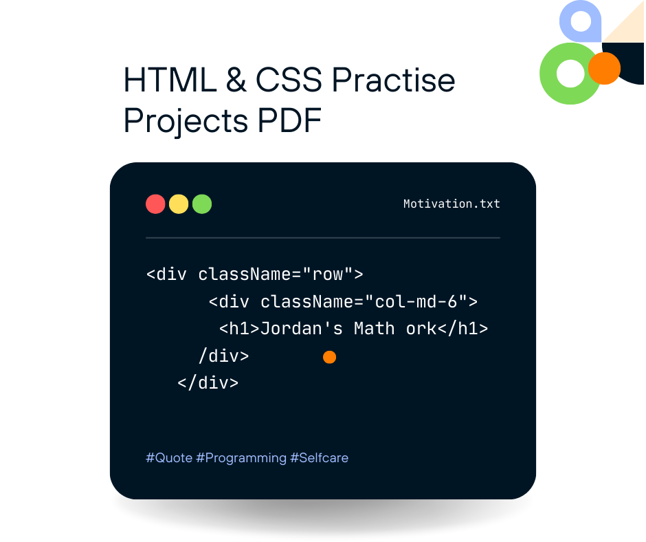 HTML and CSS practice projects pdf