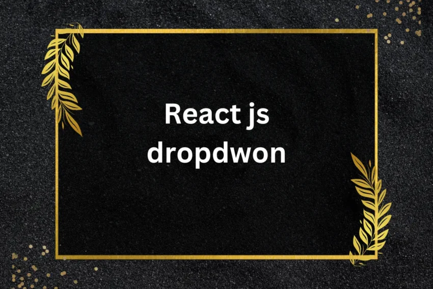 react js dropdown